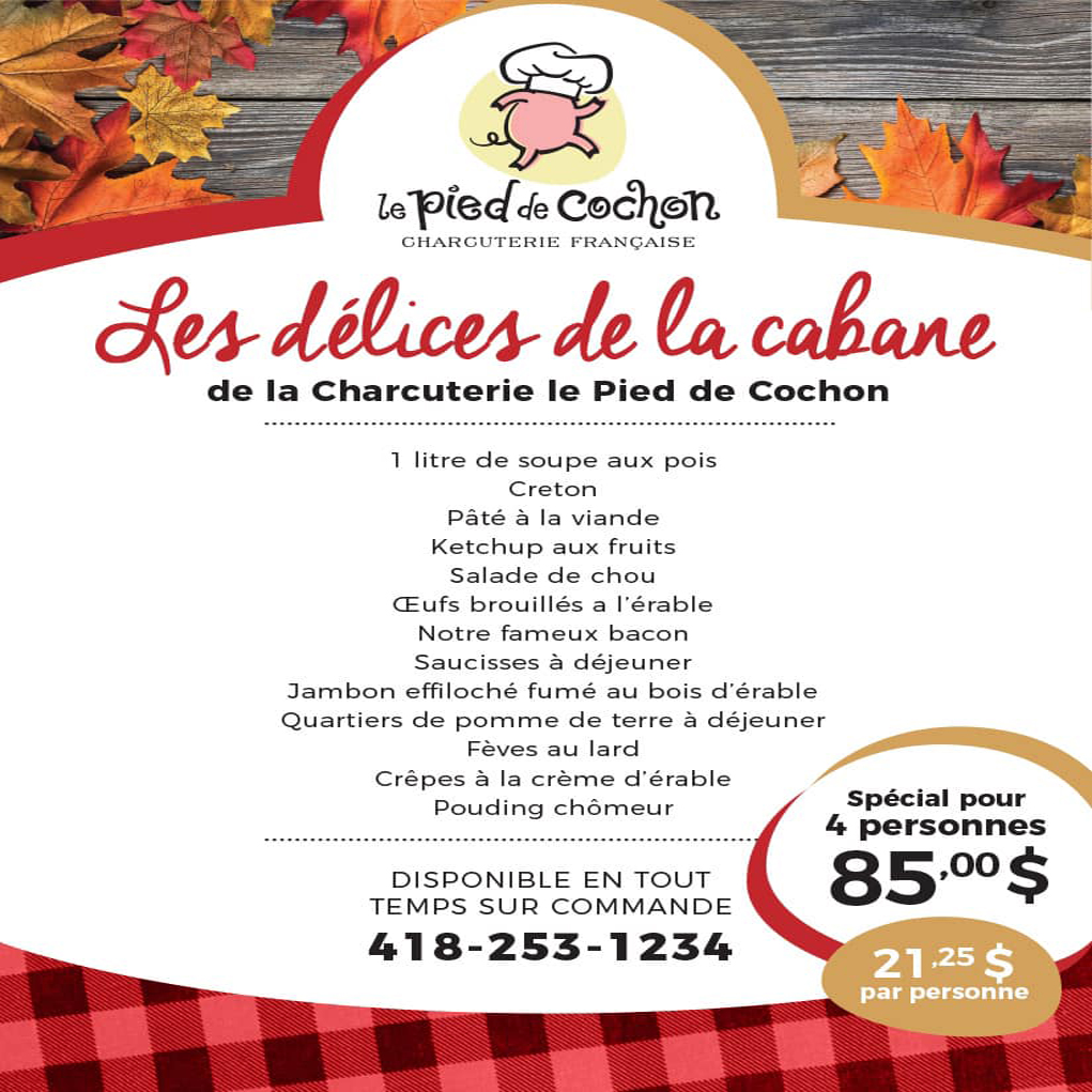 Délices de la cabane4 personnes