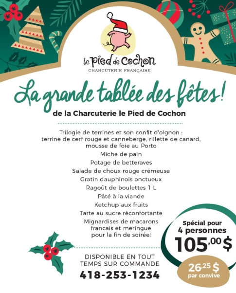 Tablée des fêtes4 personnes